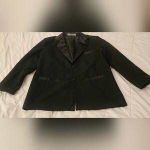 Moda Formalwear Black Boys Tuxedo Jacket Satin Detail 14